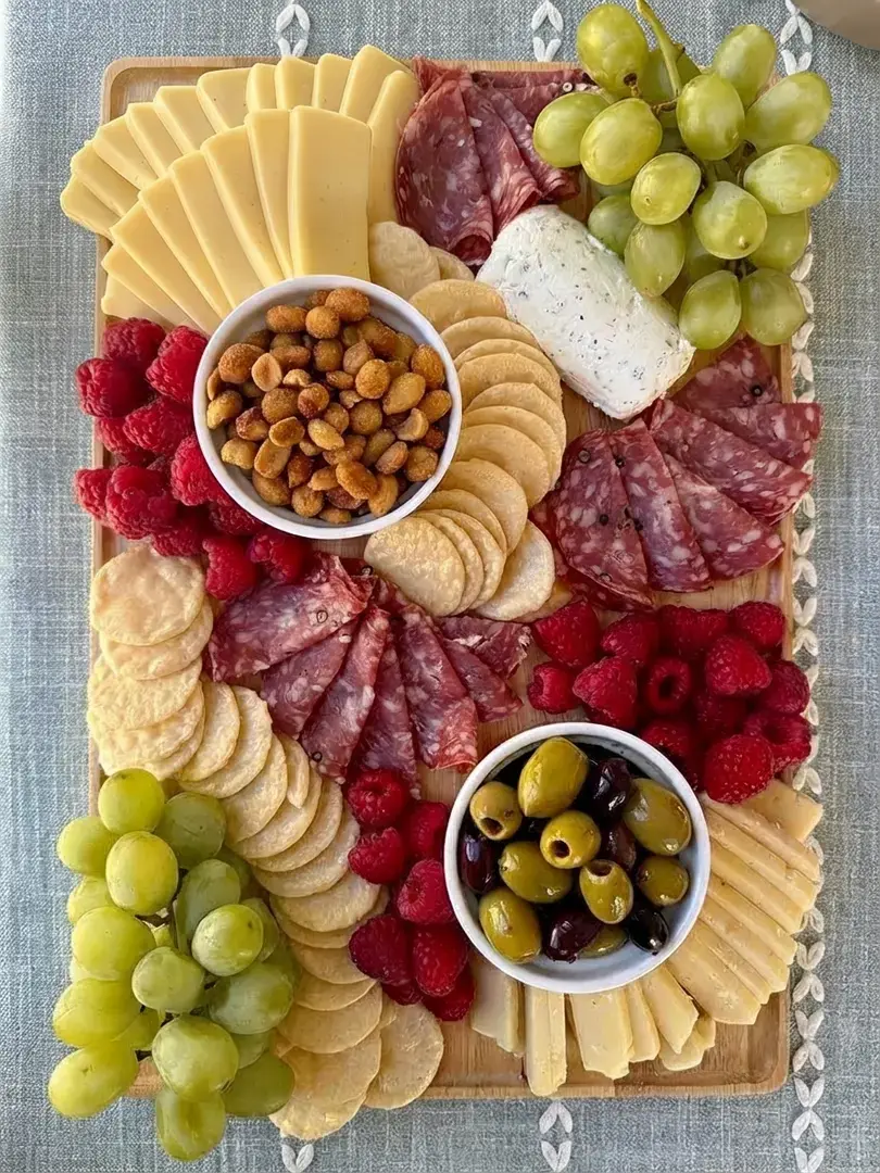 How To Create A Walmart Charcuterie & Cheese Board Under A $35 Budget, Rectangular Walmart Charcuterie Board Ingredients