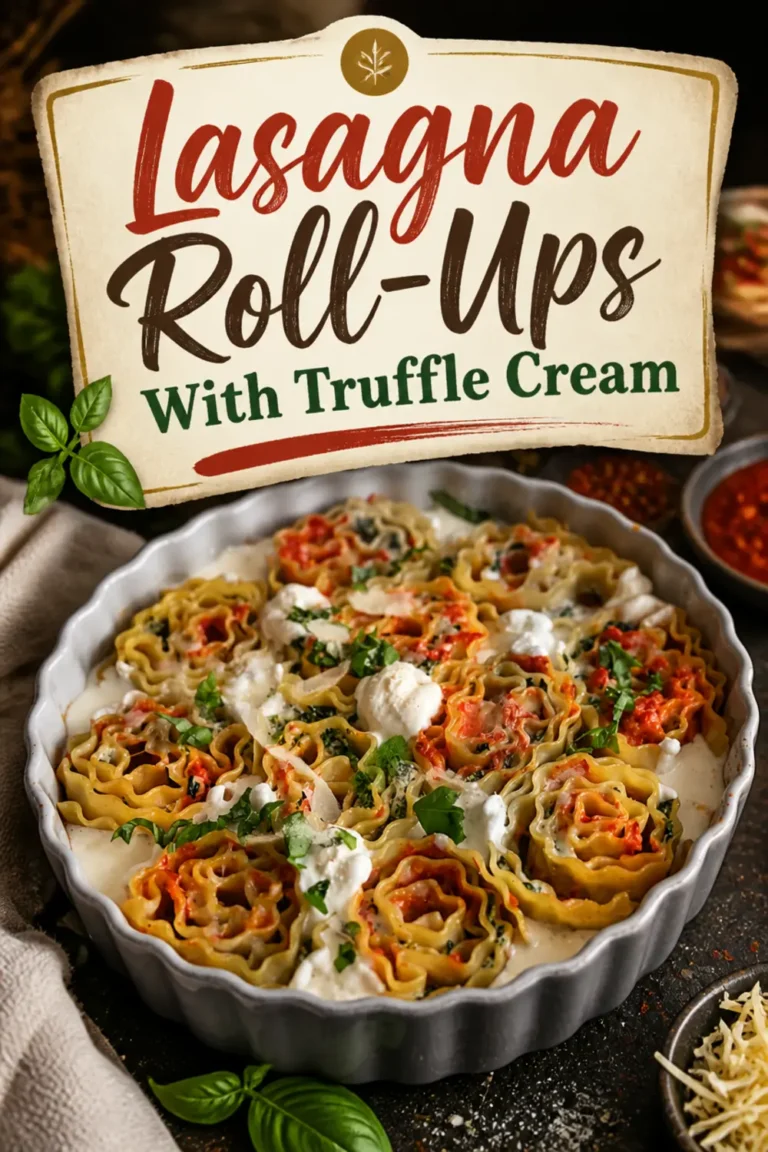 Lasagna Roll-Ups With Truffle Cream