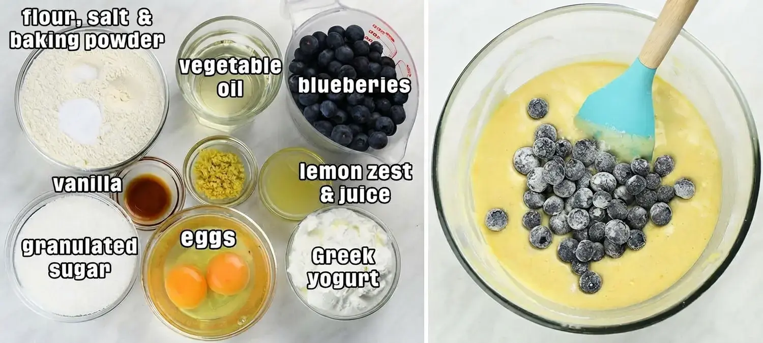 Lemon Blueberry Cream Cheese Bread, Ingredients You'll Need