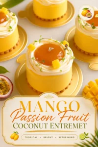 Mango Passion Fruit Coconut Entremet