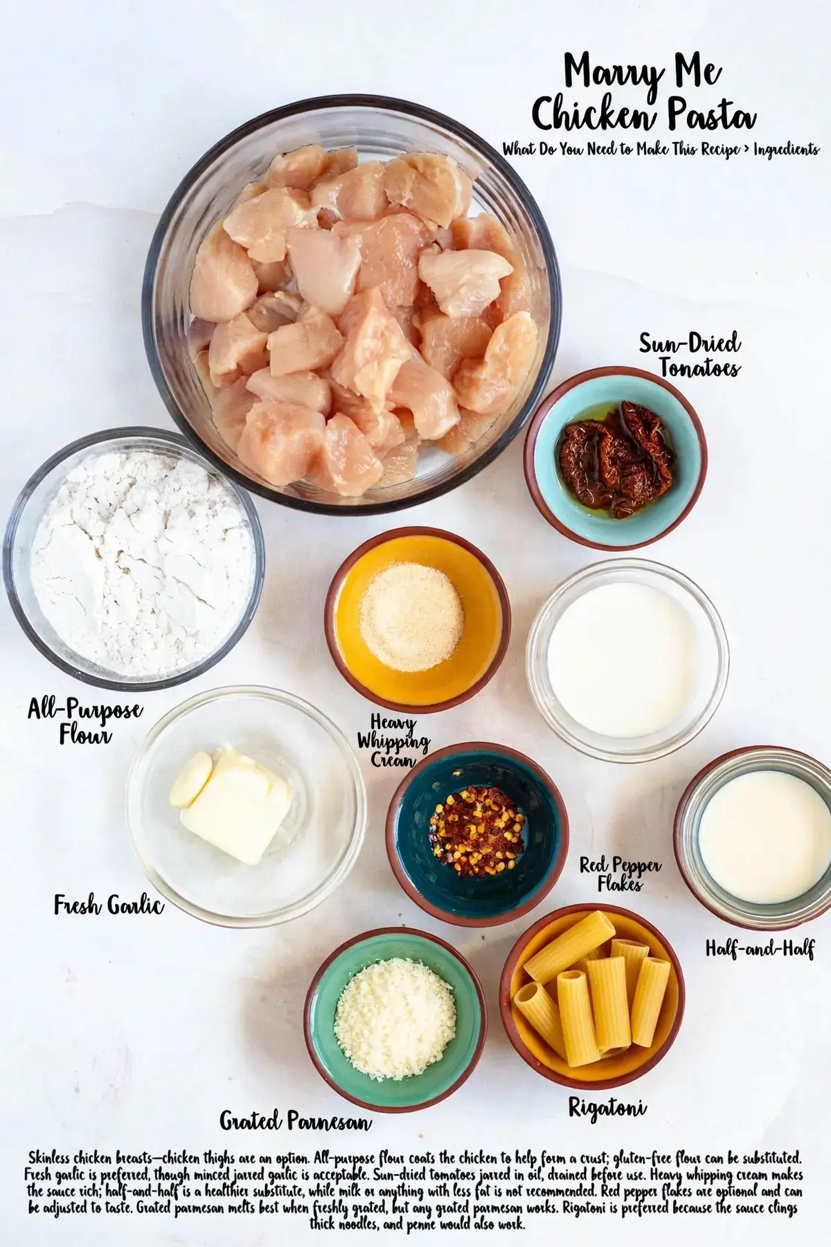 Marry Me Chicken Pasta, Ingredients