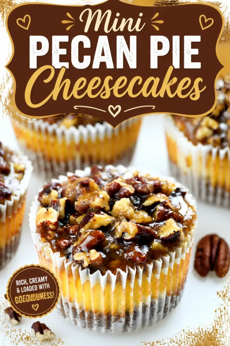 Mini Pecan Pie Cheesecakes Recipe for Your Holiday Table 14 Mini Pecan Pie Cheesecakes