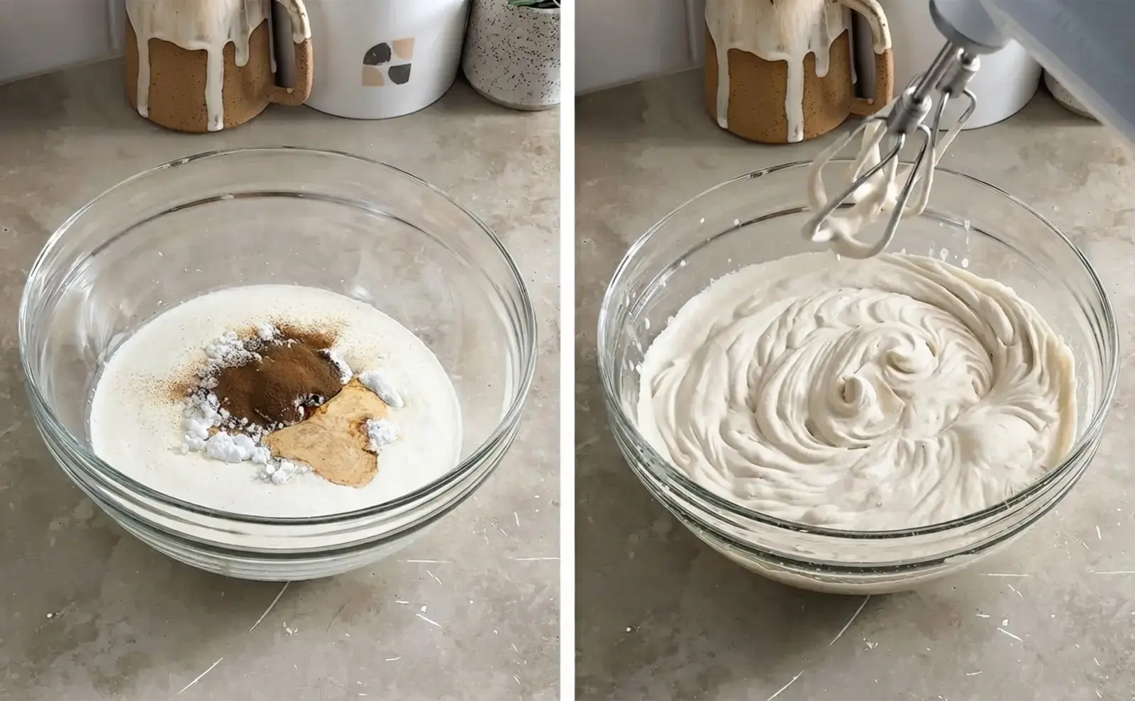 Mocha Roll Cake, Make the espresso whipped cream
