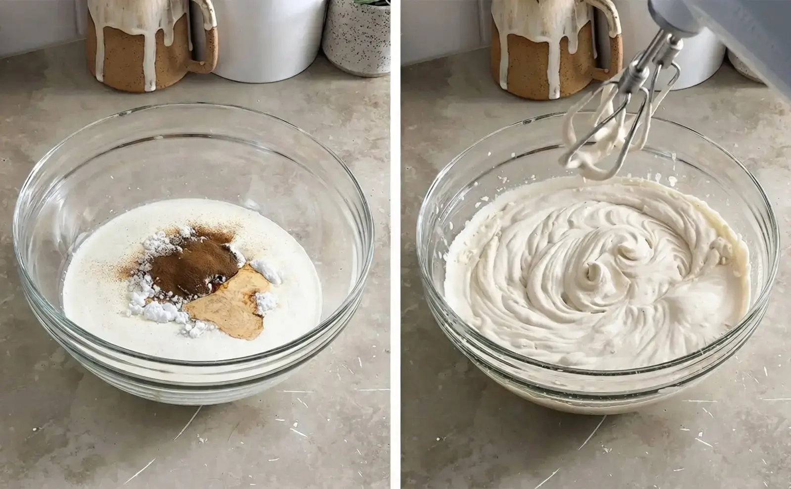 Mocha Roll Cake, Make the espresso whipped cream