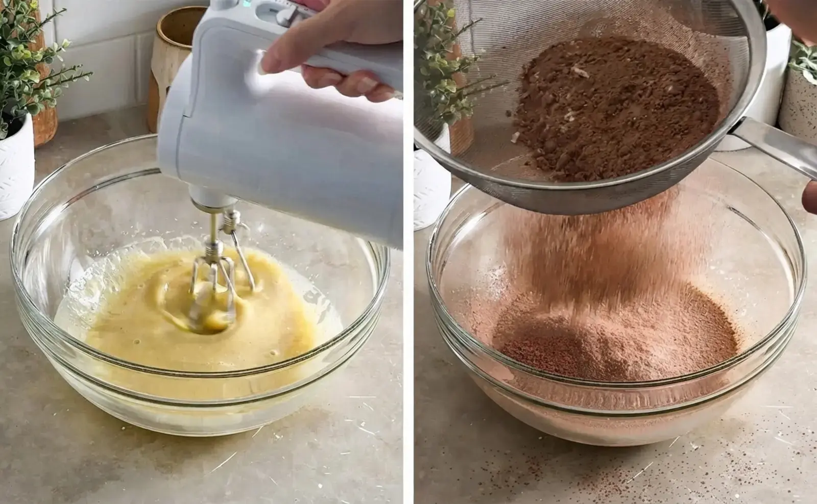 Mocha Roll Cake, Make the mocha chiffon cake sheet