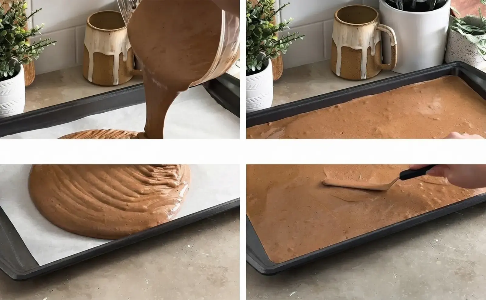 Mocha Roll Cake, Make the mocha chiffon cake sheet