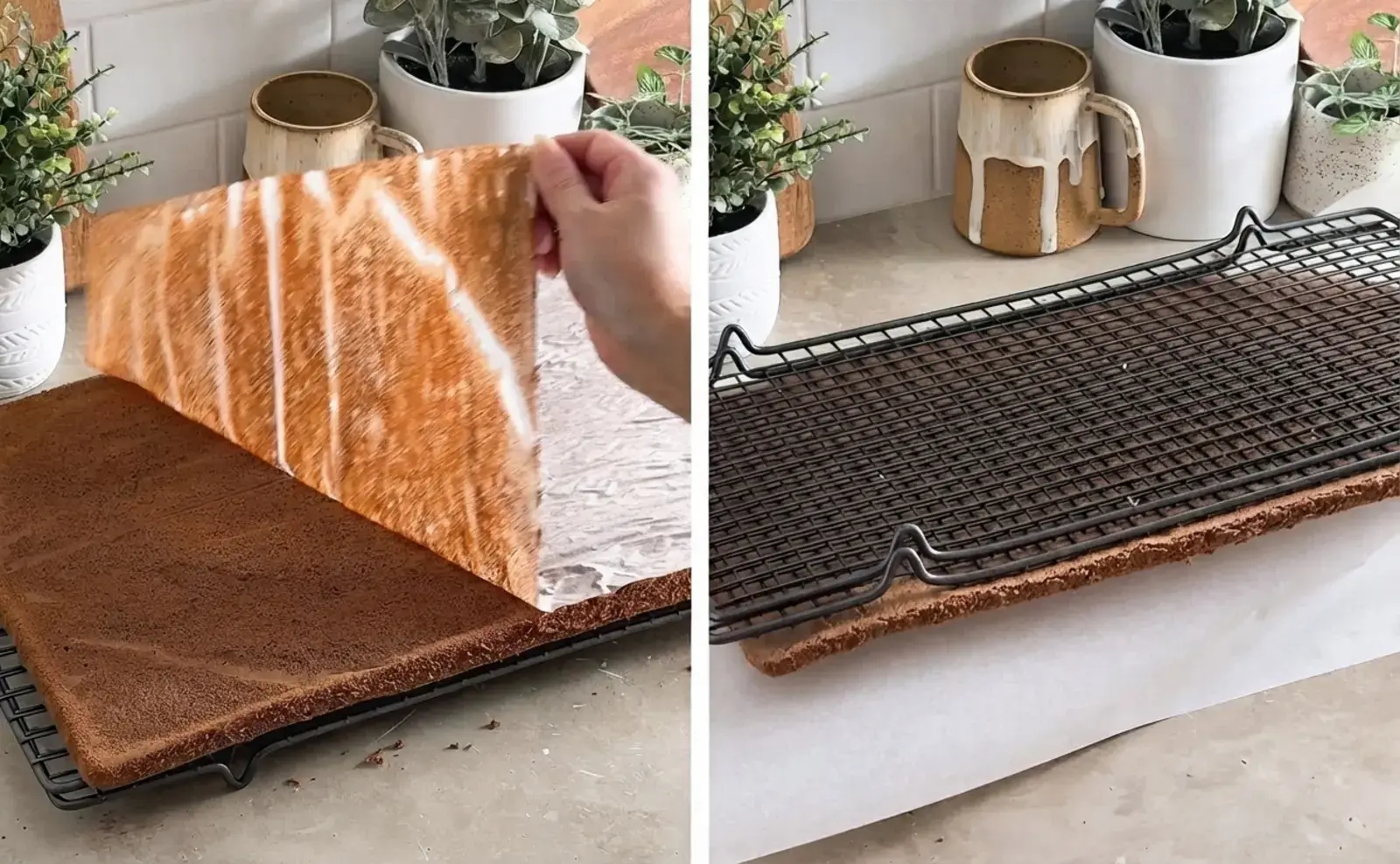 Mocha Roll Cake, Make the mocha chiffon cake sheet