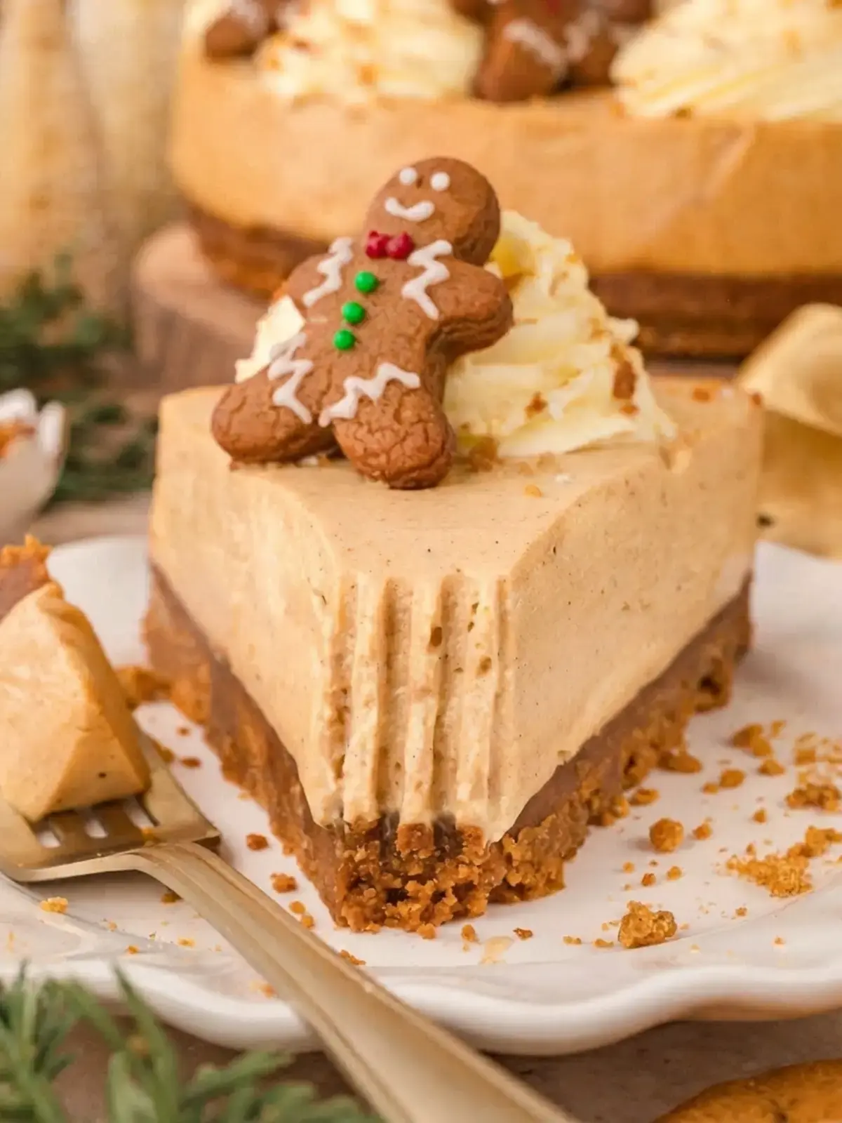 No-Bake Gingerbread Cheesecake, Don't forget to pin this for later