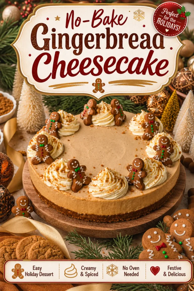No-Bake Gingerbread Cheesecake