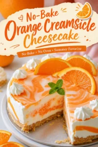 No-Bake Orange Creamsicle Cheesecake
