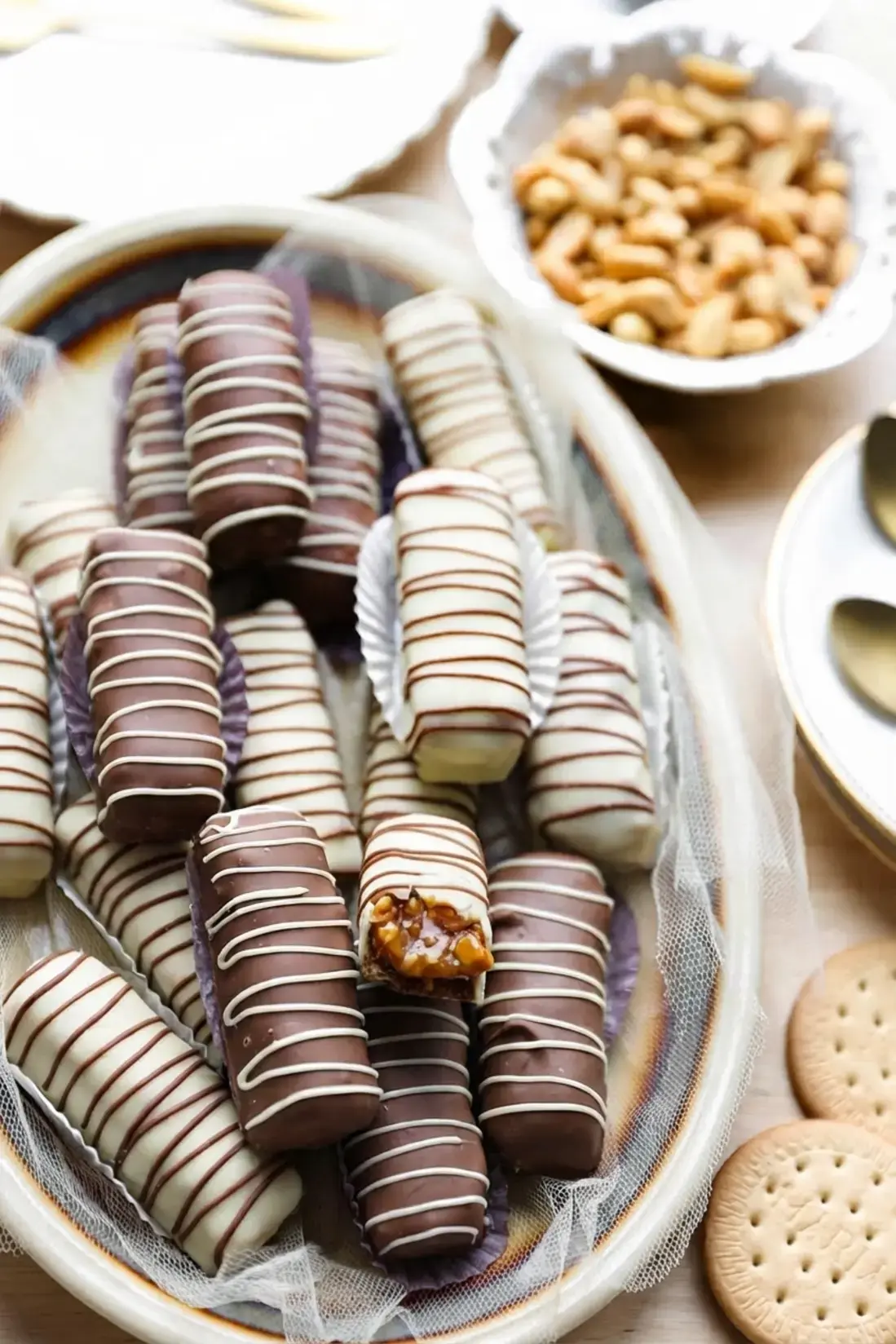 Peanut-Caramel Bars With Chocolate, Instructions