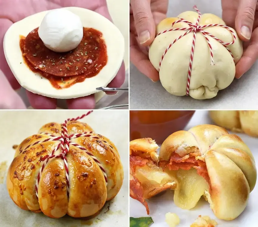 Pepperoni Pizza Pumpkins, Fall Pepperoni Pizza Pumpkin Recipe