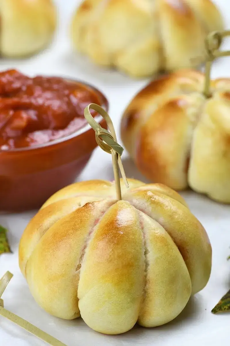 Pepperoni Pizza Pumpkins