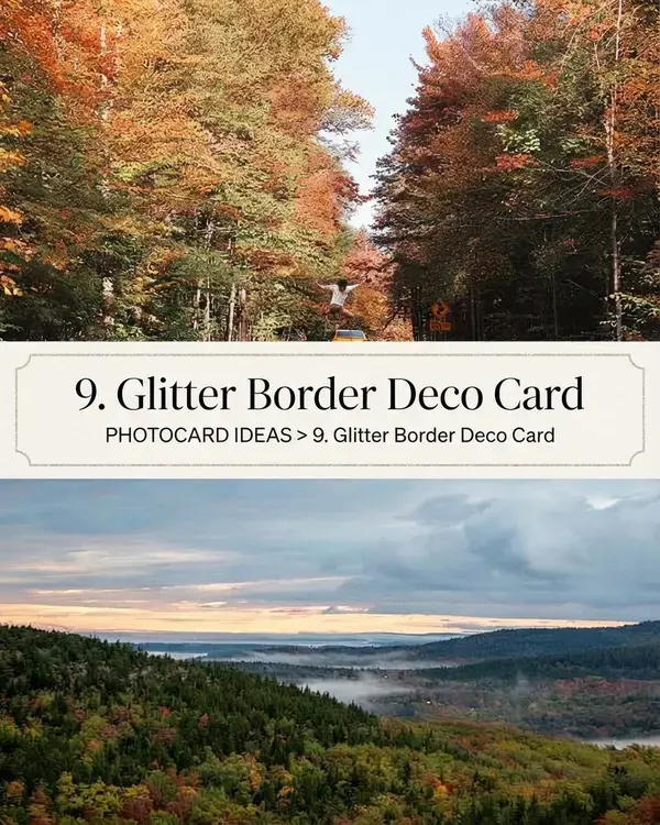 Perfect 20 Photocard Ideas, 9. Glitter Border Deco Card