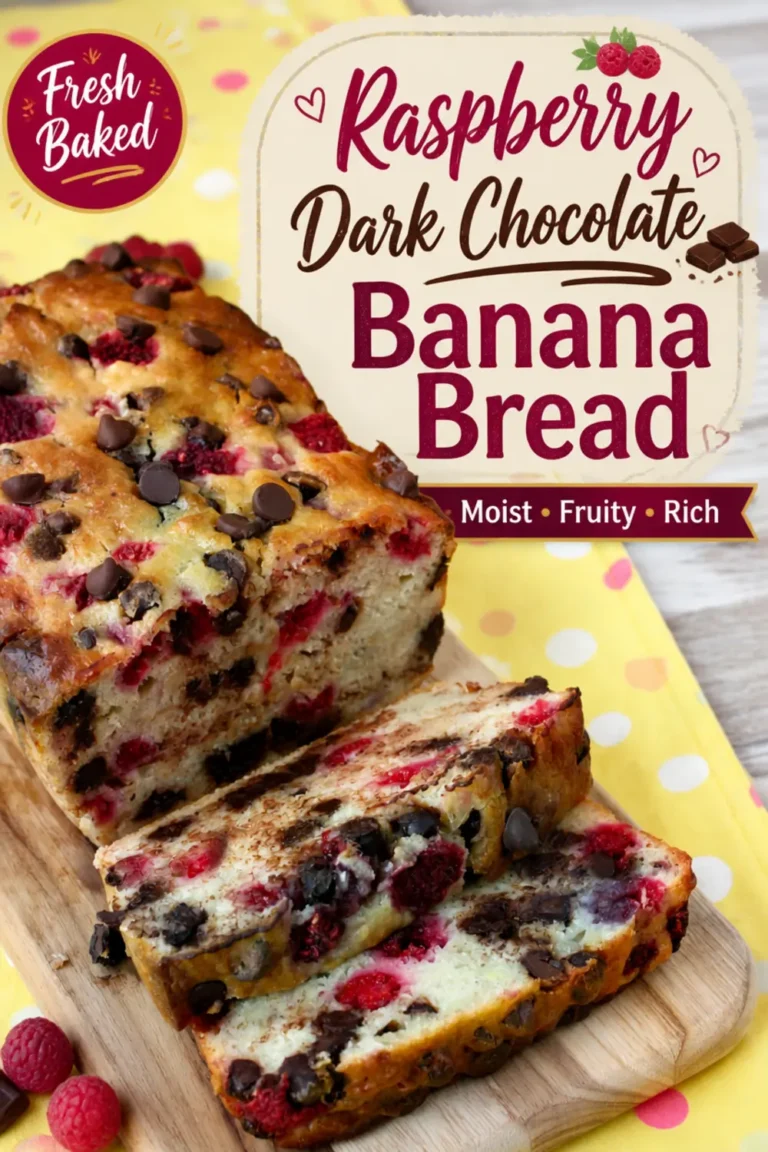 Raspberry Dark Chocolate Banana Bread
