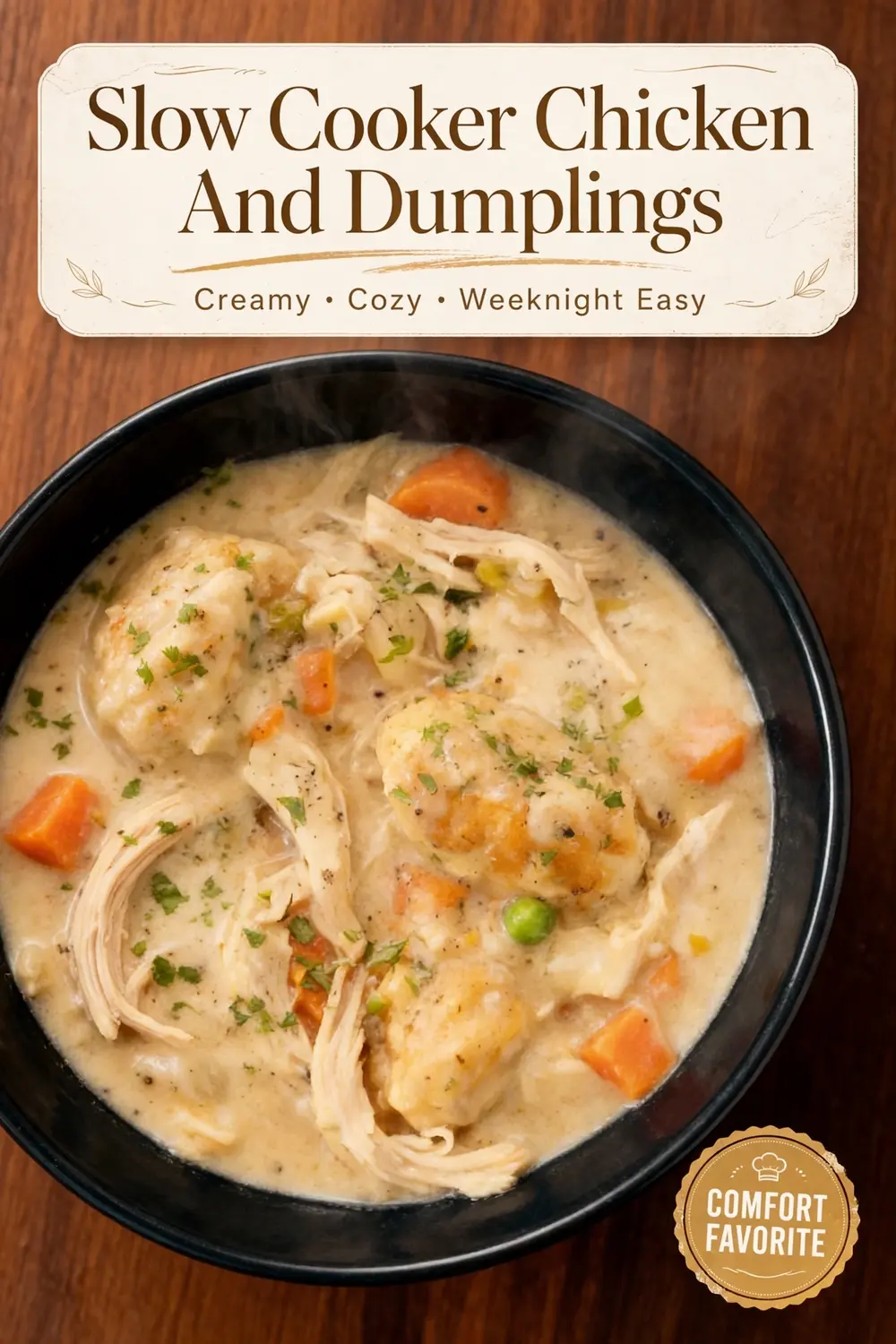 Slow Cooker Chicken And Dumplings