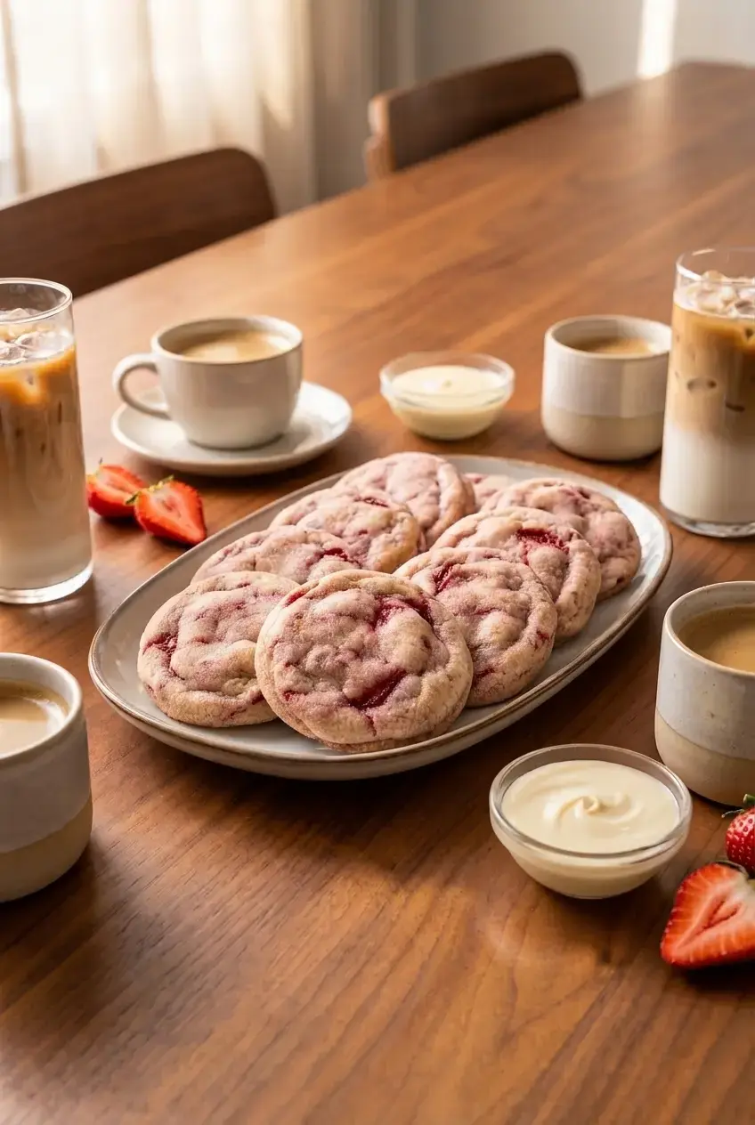 Stuffed Strawberry Cheesecake Cookies With Brown Butter, Serving & Storage