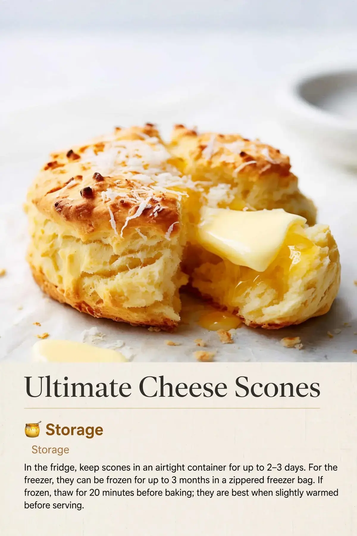 Ultimate Cheese Scones, Storage